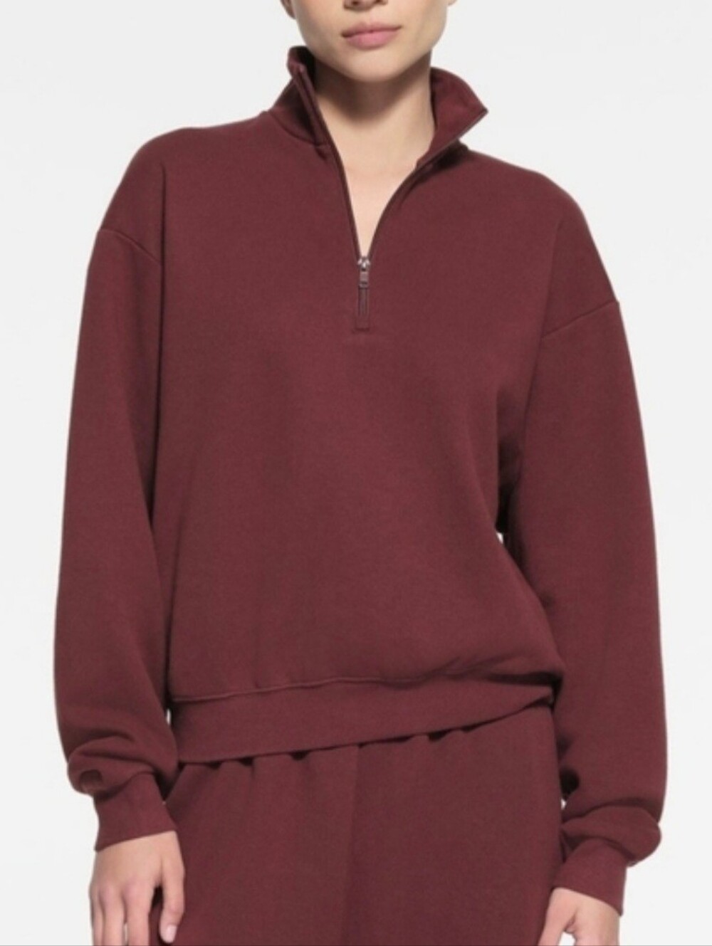 NWT Skims Cotton Fleece Quarter Zip